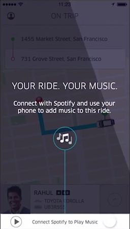 Uber and Spotify announce partnership for personalized in-taxi