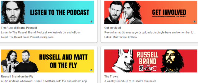 russel brand podcast audiobom page