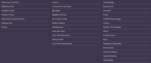 earbud-fm categories