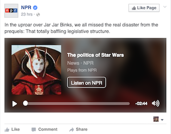 NPR Facebook audio