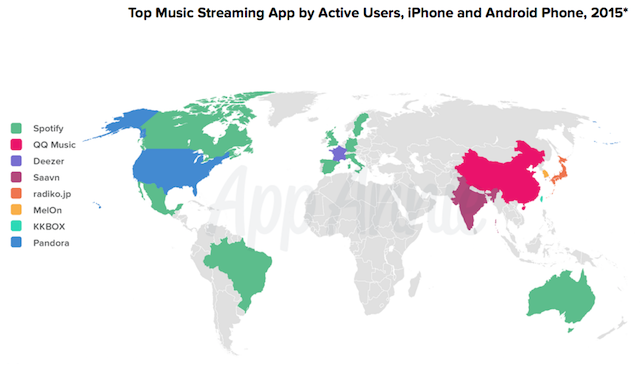 App Annie 2015 retrospective music map