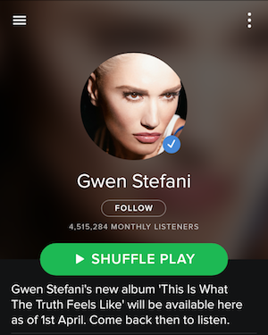 Gwen Stefani Spotify