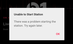 apple music unable to start station