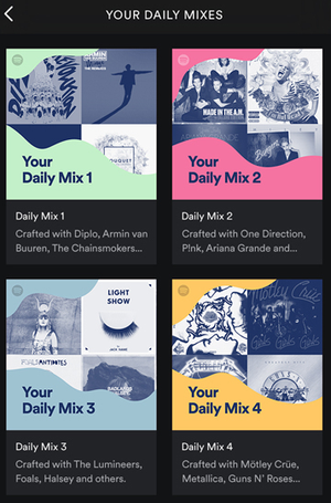 Spotify technology strikes again with Daily Mix, a new personalized