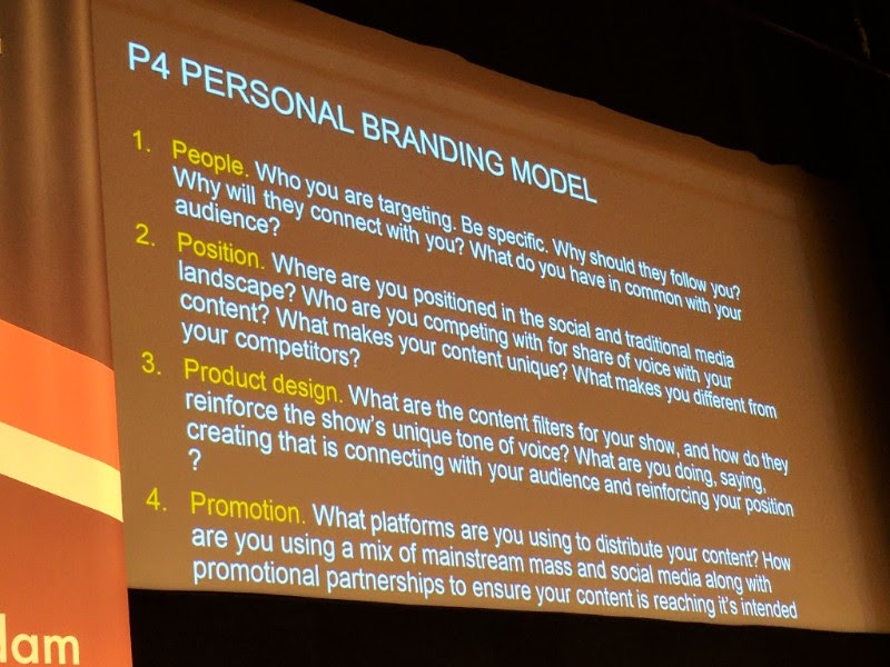From Craig Bruce - a "personal branding model" (built for breakfast shows, but valuable to anyone). Craig was, as ever, excellent - using his podcast to highlight things he's learnt. From Next Radio last year, here's an earlier version of the same talk.
