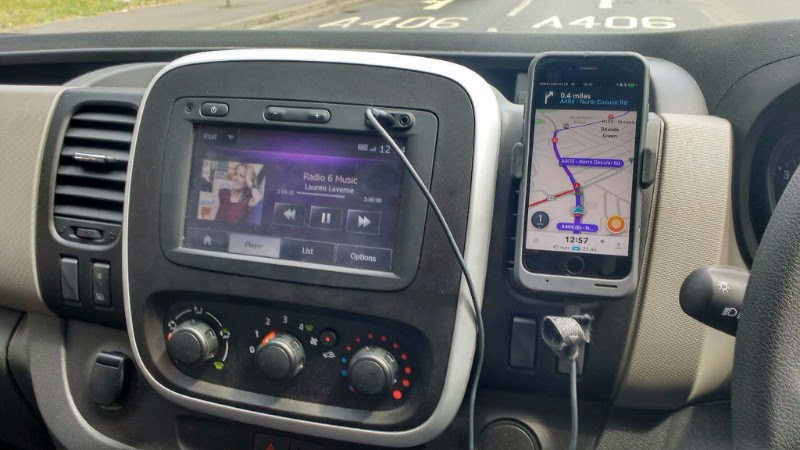 As Ian Deeley points out, this Renault van's radio managed to get images out of the BBC iPlayer Radio app, which is pretty impressive. More impressive would have been if it had DAB inside, but small steps.