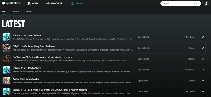 amazon music podcasts